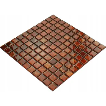 Obklad Skleněná mozaika Englass 30 x 30 cm, odstíny hnědé a béžové