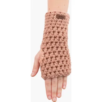 Rukavice Doke Dětské háčkované návleky peach Velikost: Pro děti (3-11 let)