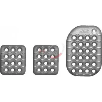 Pedál na kolo Sportovní pedály OMP - hliníkové - stříbrné