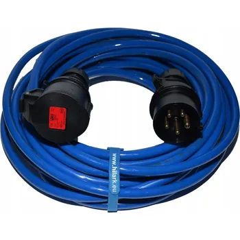 Napájecí kabel Prodlužovací Kabel jednoduchý Hilark 40 m 1 ks zásuvek modrý
