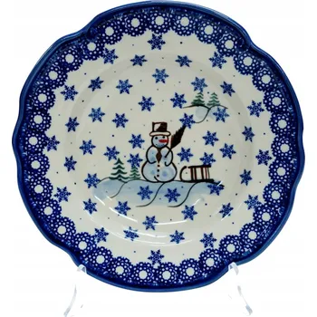 Talíř Keramický hluboký talíř 23,5 cm Bolesławiec