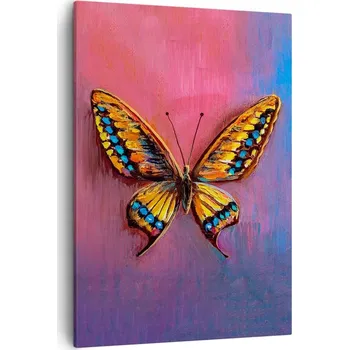 Obraz Obraz na plátně do obývacího pokoje ložnice 50x70 motýl obrazy na zeď canvas