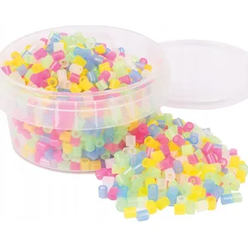 Dětské navlékací korálky Zažehlovací korálky 5 mm transparentní v dóze 1000 ks