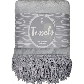 deka Deka Tassels z mikrovlákna s třásněmi 130x170 šedá