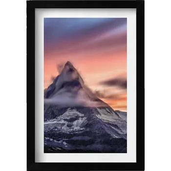 Obraz Obraz v rámu na zeď Osamělá hora při západu slunce 20x30 cm