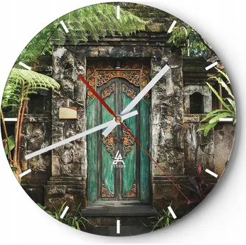 Hodiny Nástěnné hodiny do kuchyně 30x30 Krásné Dveře Skleněné hodiny do obýváku Tiché