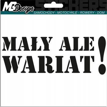 Samolepicí dekorace na vozidlo NÁLEPKA na auto MALÝ ALE BLÁZEN 6x16