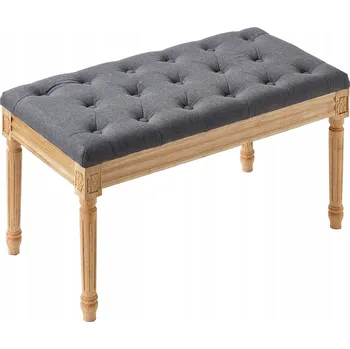 VEVOR Čalouněná lavice Dřevěná podnožka Jídelna Ložnice Tmavě šedá