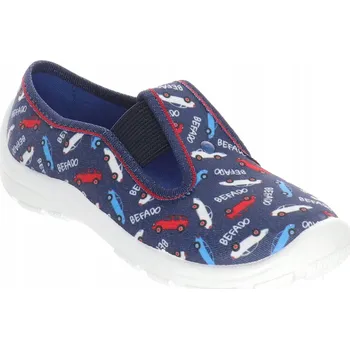 Dívčí obuv Befado dětské papuče s gumou modré, velikost 30