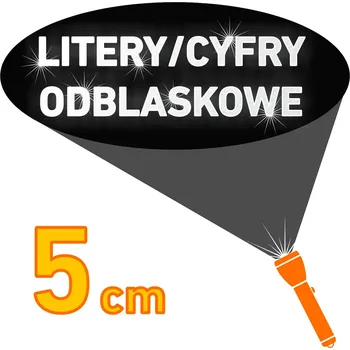 Samolepky písmena / číslice REFLEXNÍ samolepicí na tabulku 5 cm