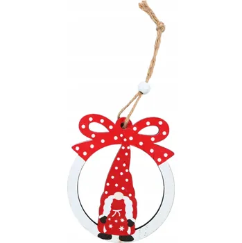 Vánoční dekorace ZÁVĚSNÁ OZDOBA NA STROMEČEK SKŘÍTCI VÁNOČNÍ KOULE DŘEVĚNÁ DEKORACE NA OKNO