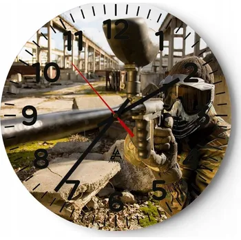 Hodiny Nástěnné hodiny ARTTOR skleněné moderní kulatý 30 cm bez číslic