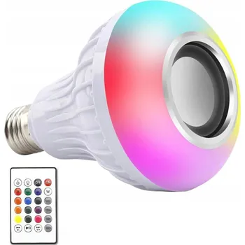 Žárovka BAREVNÁ LED ŽÁROVKA RGB BLUETOOTH REPRODUKTOR + DÁLKOVÝ OVLADAČ