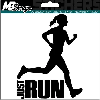 Samolepicí dekorace na vozidlo SAMOLEPKA NA AUTO BĚHÁNÍ Jogging RUN 17x13cm