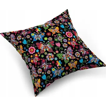 Povlak na dekorativní polštářek Povlak na polštářek "jasiek" 40x40 cm, 100% Bavlna Motýl Lowicki černý