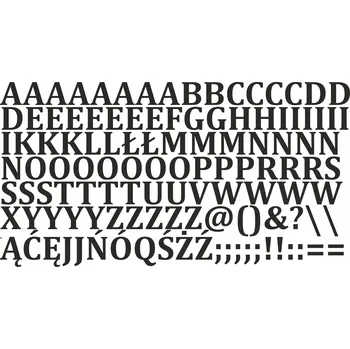 samolepka SAMOLEPICÍ PÍSMENA samolepky arch 2 cm