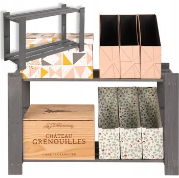 Dílenský regál Dřevěný skladový regál Wamar-Sosenka 50 x 80 x 28 cm, max. nosnost 40 kg na polici