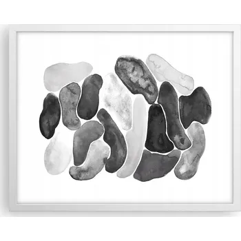 Obraz Obraz plakát na zeď v bílém rámu 50x40, tvary, foto plakáty do obýváku