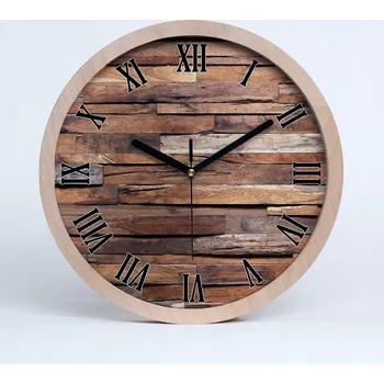 Hodiny Dřevěné nástěnné hodiny dřevo stěna průměr 25 cm