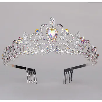 Čelenka B-TOP Luxusní svatební korunka do vlasů DRAHOKAM Druh barvy: Barevná