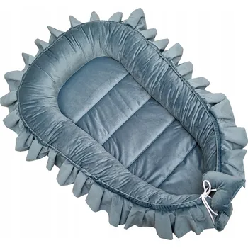 Hnízdečko pro miminko EDISA -KOKON KOJENECKÉ HNÍZDO OHRÁDKA volánek 90x50 VELVET