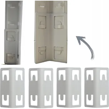 Dílenský regál Spojka nohou pro kovový regál Wamar-Sosenka ocelová bílá 4 ks