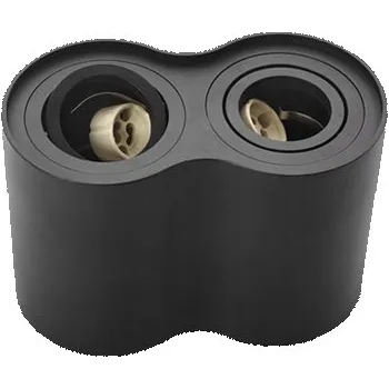 Nástěnné svítidlo Přisazené svítidlo LENO 2x kulaté černé