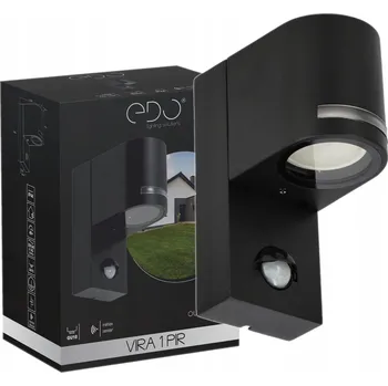 Venkovní osvětlení EDO Venkovní nástěnné svítidlo se senzorem, zahradní lampa VIRA, fasádní, patice GU10