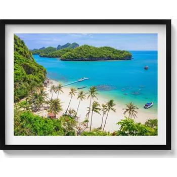 Obraz Obraz na zeď v černém rámu Národní park Koh Samui Thajsko 80x60 cm