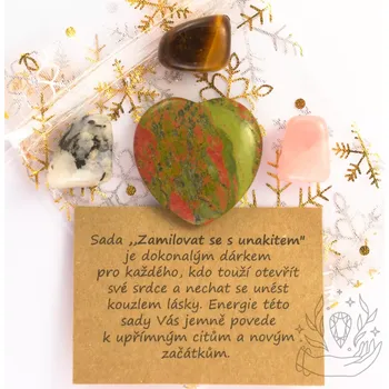 Zamilovat se - harmonizační sada lásková se srdcem unakitu