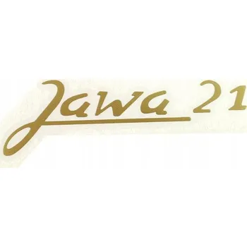 samolepka Samolepky obtisk JAWA 21 nálepka logo ZLATÁ