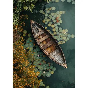 Plakát Plakát Loď mezi přírodou bez rámu 21 x 29,7 cm