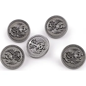 Knoflík Kovový knoflík velikost 28"; 32"; 36" Varianta: 1 (28") nikl antik, Balení: 5 ks