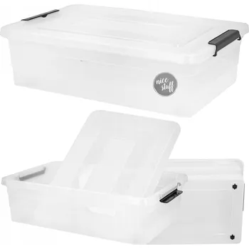 Úložný box PLASTOVÝ BOX S VÍKEM, ÚLOŽNÝ BOX, ZAVÍRACÍ BOX, KRABICE 28l