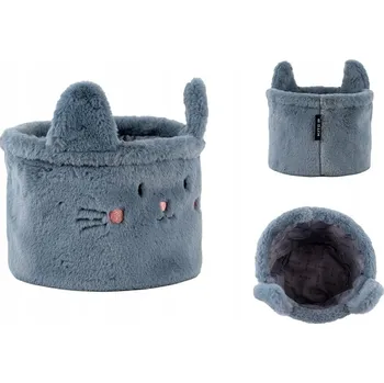 Úložný box KOŠ NA HRAČKY PLYŠOVÝ KONTEJNER ORGANIZÉR NA DROBNOSTI KOČKA S DRAKEM