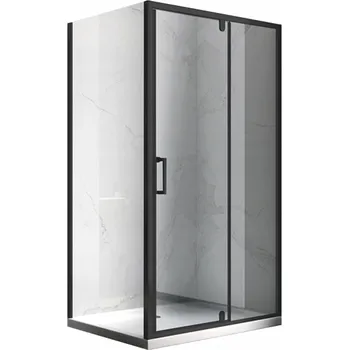 Sprchový kout Hydrosan obdélníková černá 110x90 cm sklo 6 mm