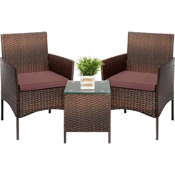 Zahradní sestava Sada zahradního nábytku dřevo Timeless Tools hnědá 3 ks