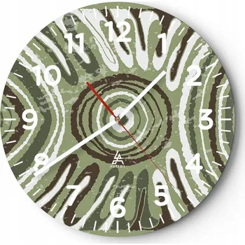 Hodiny Nástěnné hodiny do obýváku 40x40 Starožitný vzhled Kulatý Skleněné hodiny Loft Tiché