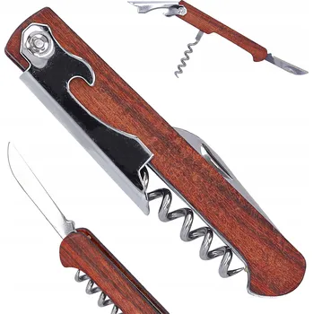 Obraz Korkociąg do wina otwieracz barmański číšnický tribun ocel nrdz dřevo