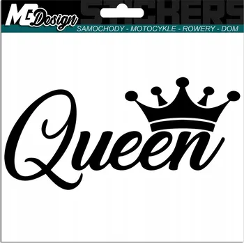 Samolepicí dekorace na vozidlo SAMOLEPKA na auto QUEEN KORUNA CROWN 7x16