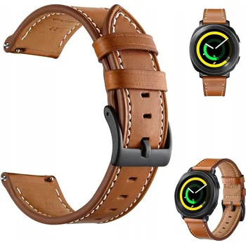 Řemínek na hodinky HNĚDÝ KOŽENÝ ŘEMÍNEK 22MM PRO HUAWEI WATCH 46mm Active Pro
