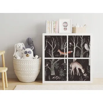 samolepka Samolepka IKEA KALLAX Lesní zvířata v noci
