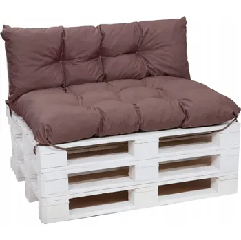 Podsedák Sada polstrů na palety, 120x50 + 120x40 hnědá, polštáře