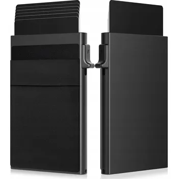 Peněženka Hliníková peněženka černá, kovové Pouzdro na kreditní karty s RFID ochranou - unisex