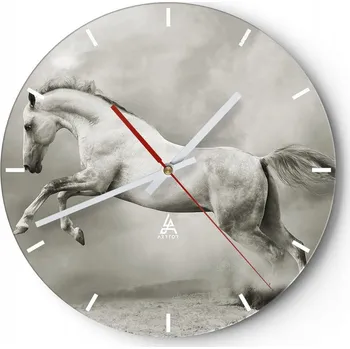 Hodiny Nástěnné hodiny do kuchyně 30x30 Zvířata Skleněné hodiny do obýváku Tiché