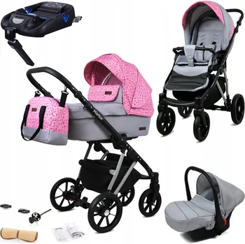 Kočárek Kočárek 4v1 BabyLux MARLUX – sportovní kočárek, hluboká korba, autosedačka, základna ISOFIX
