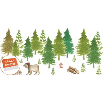 Samolepící dekorace Nálepky na zeď les medvědi pro děti