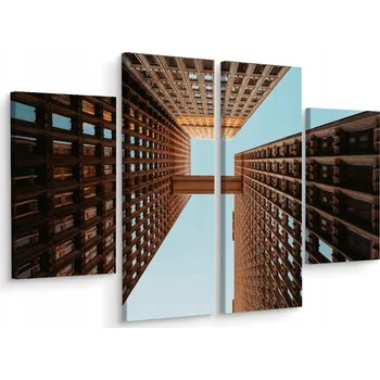 Obraz Vícedílný obraz BUDOVA Abstrakce 3D 80x60