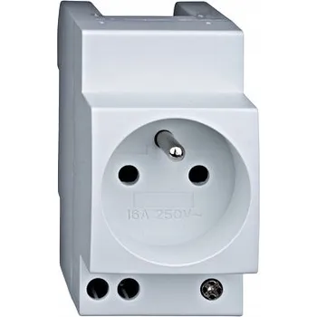 Elektrická zásuvka Zásuvka na DIN lištu, Typ E, se šroubovými svorkami 16A, BZ325005 Schrack
