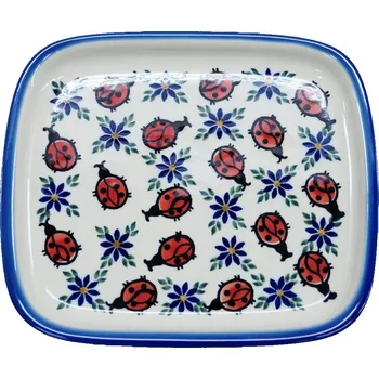 Keramická obdélníková mísa Bolesławiec